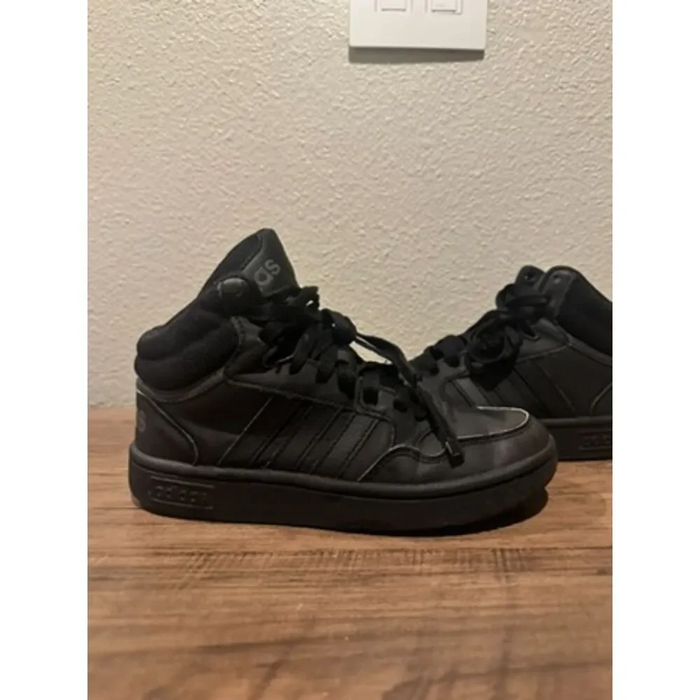 Adidas Hoops 3.0 Mid Black Sneakers Size 2
